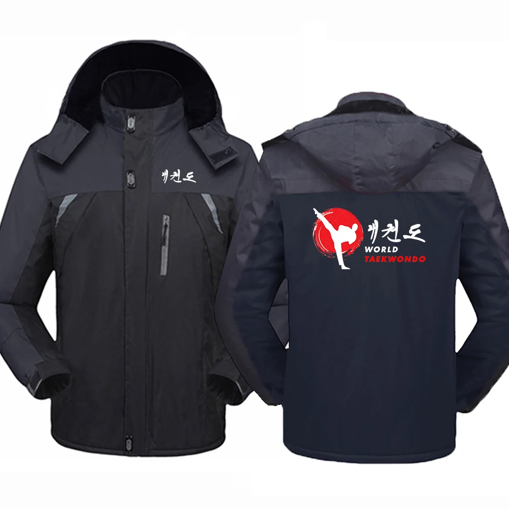 

WTF World Taekwondo Federation Winter Jacket Men Thicken Windbreaker Coats Waterproof Warm Cold-Proof Mountaineering Clothing