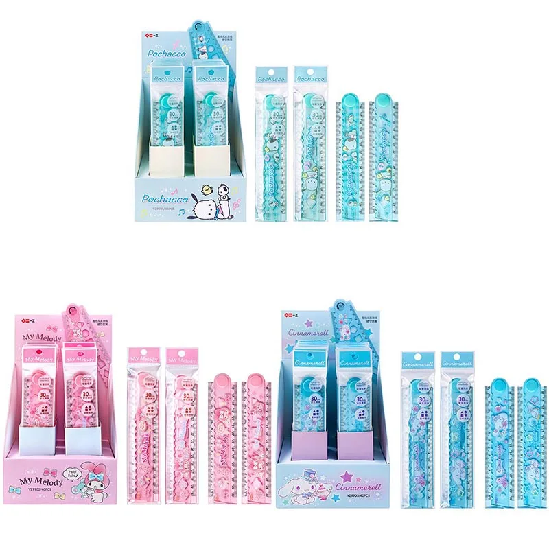 

24pcs/lot Sanrio Melody Pochacco Folding Ruler Cinnamoroll Rulers Drawing Tool Promotional Stationery Gift School Supplies