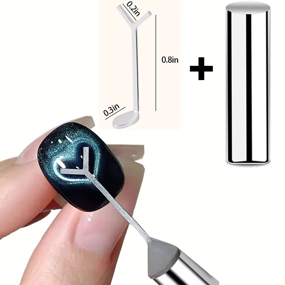 3-in-1 Multifunktionaler magnetischer Katzenaugen-Nagel-Magnetstab, 130 mm, superstarker Gel-Nagellack-Magnetstift, großer Zylinder, magnetisch