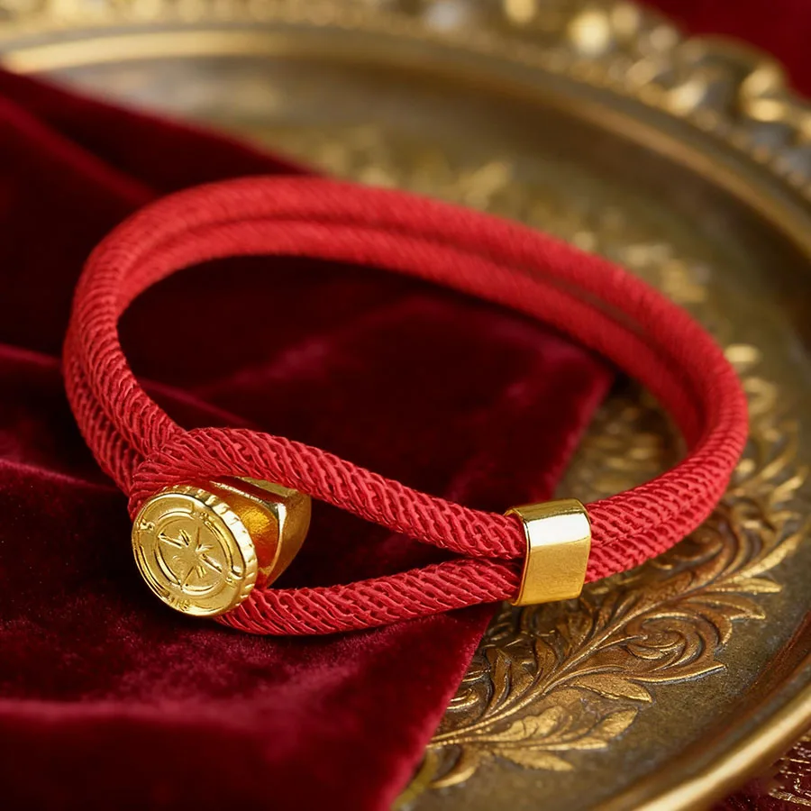 Luck Red Braided String Bracelet Unisex Bilayer Handmade Easy Hook High Quality Wrap Braslet New Year Festival Couple Hand Joias