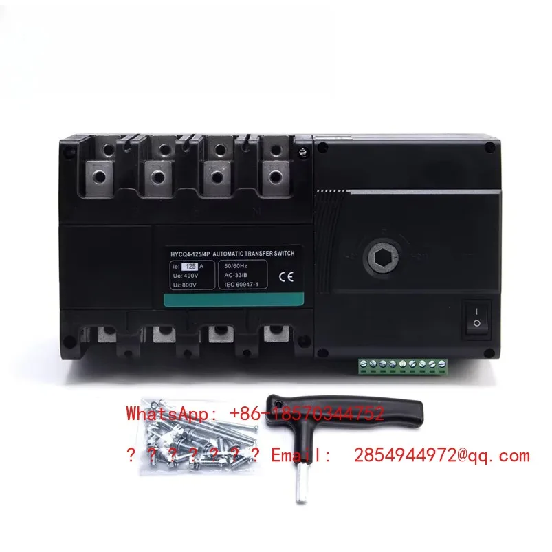 HYCQ4-125 ATS Automatic Transfer Switch Generator Mains Switch PC Grade 125A 4P