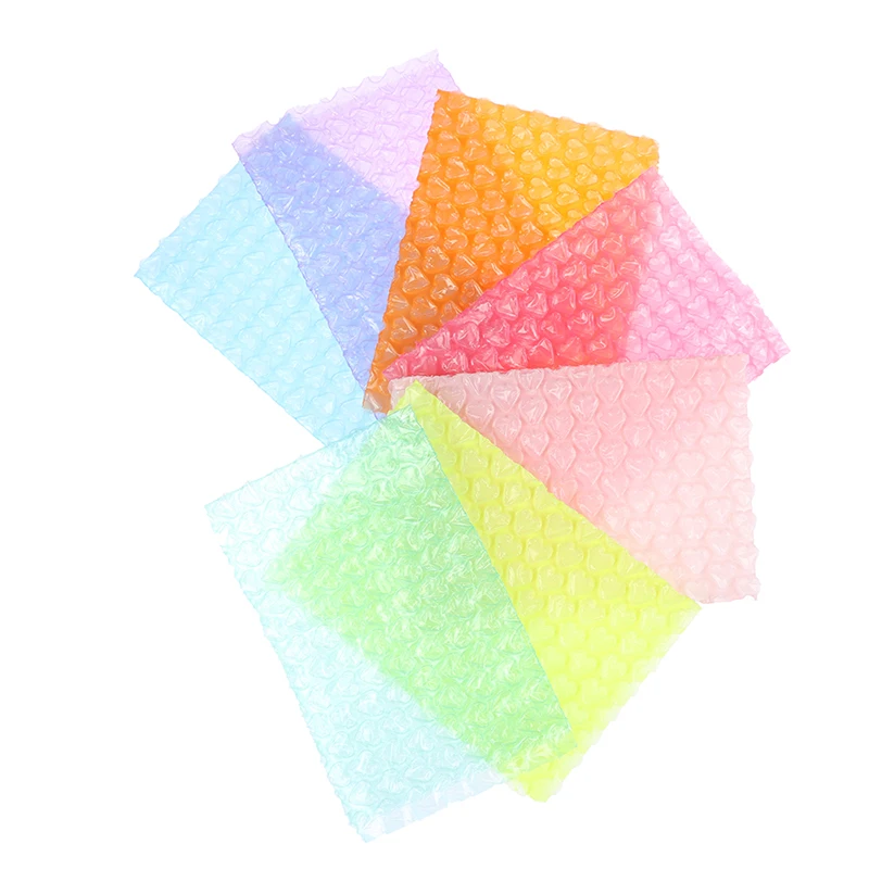 10Pcs 15*10cm Colorful Heart-Shaped Bubble Bags Foam Wrap For Express Packing Mailers Padded Bags Shockproof Wholesale