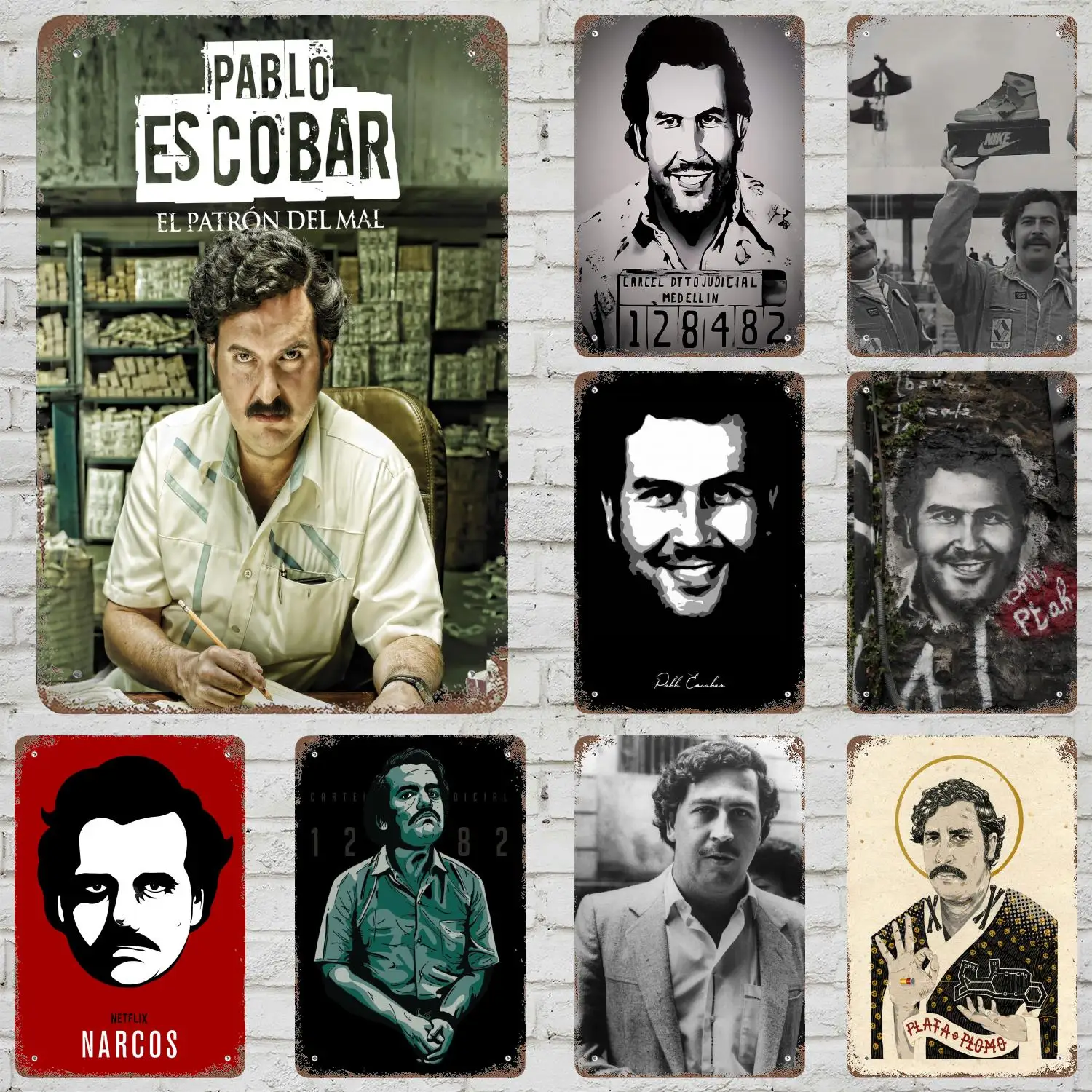 Pablo Escobar Classic Poster Rusty Metal Plaque Retro Decorative Plate Bar Man Cave Garage Club Metal Sign Wall Decoration