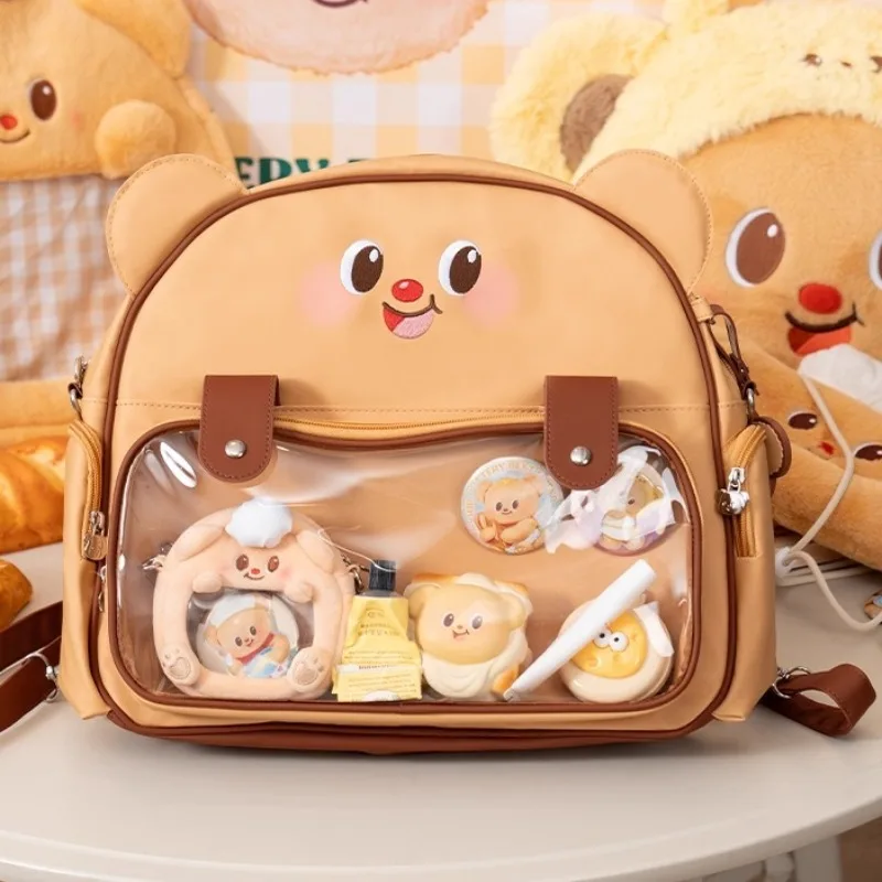Nowy Plecak Butter Bear, Kreskówkowy Butter Bear Itabag, Gadżety Anime, Prezent Świąteczny, Półprzezroczysty Ekspozytor na Odznaki, Do Dojazdów do Pracy