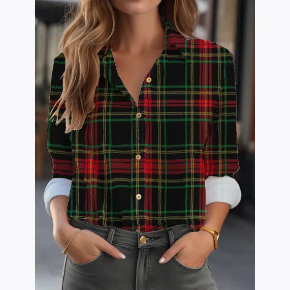 

Ladies Long-sleeved Shirts New Popular 3D Printing Tops