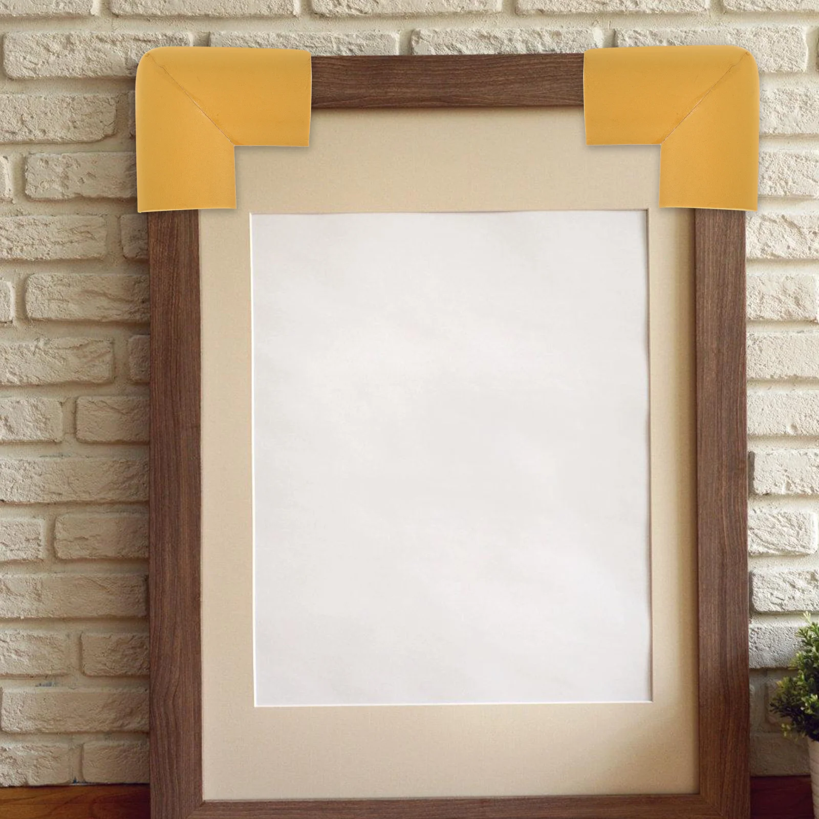 24 قطعة من واقيات زوايا الرغوة حافة التعبئة والتغليف البني NBR امتصاص الصدمات الفنية إطار الصورة الحرس سهلة التركيب #1