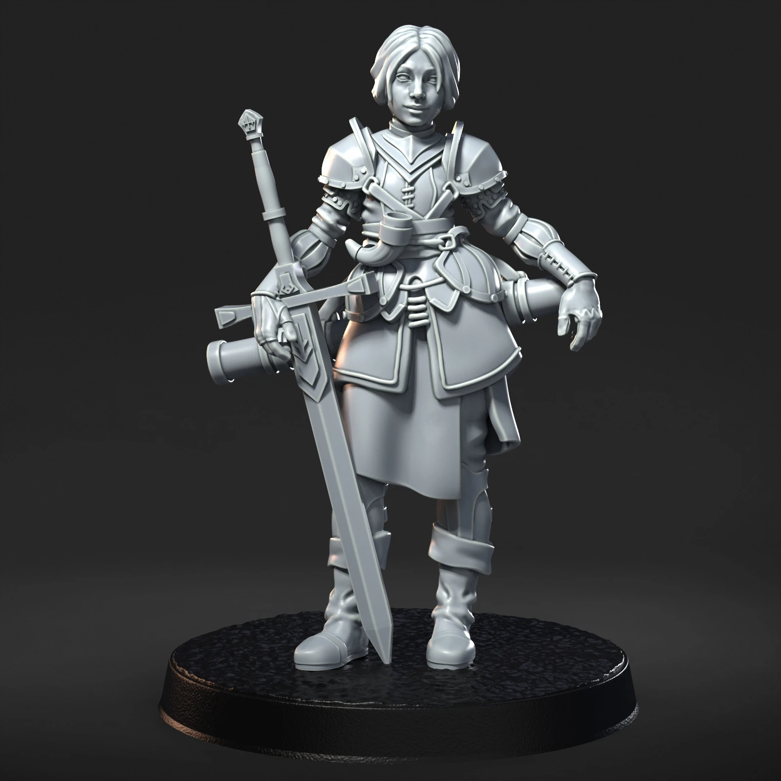 Miniatura guerrero ranger en resina sin pintar para juegos de rol - imagen 5