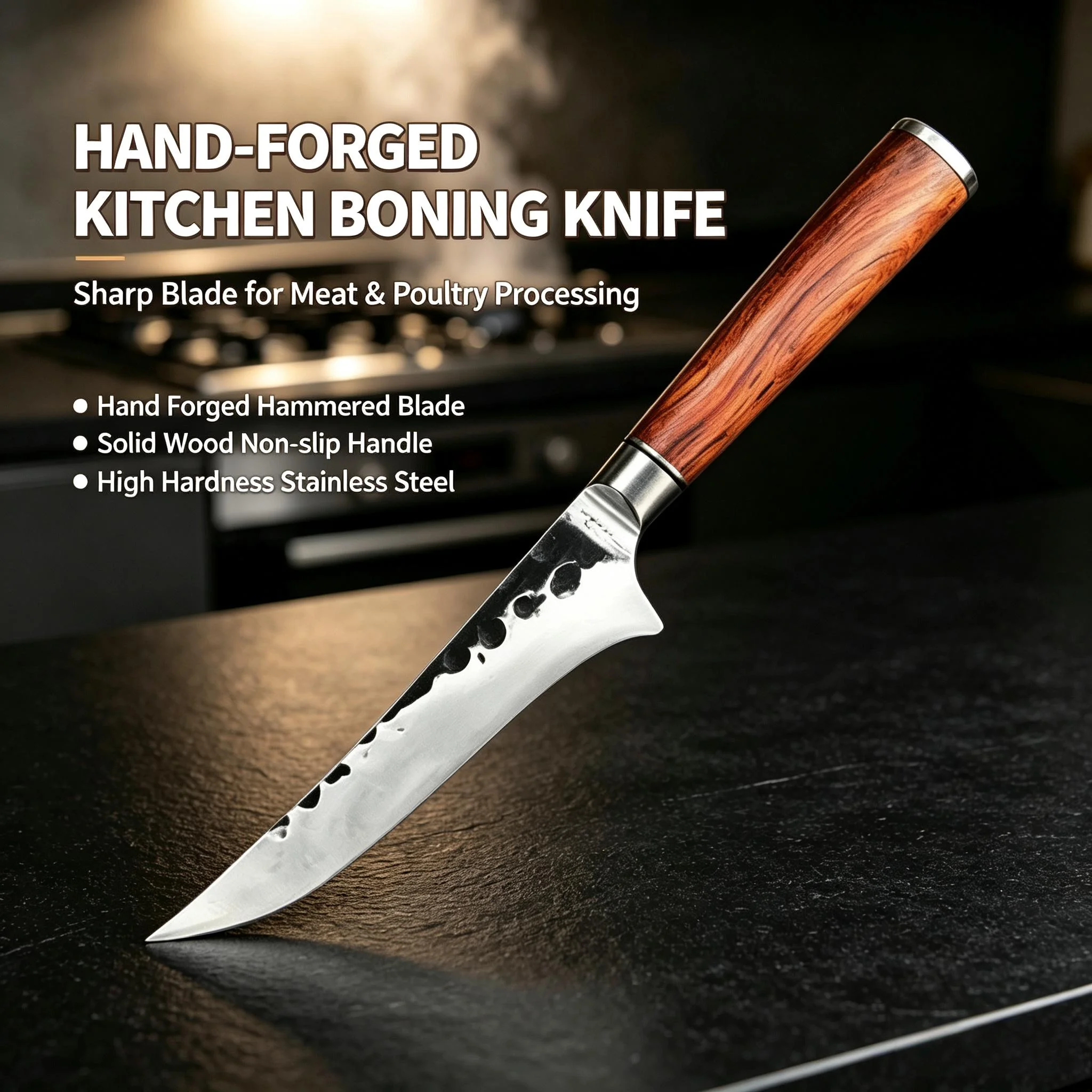 2026 New Model Bone-Removing Knife with Wooden Handle - Japanese Kitchen Knife with High Hardness - Suitable for Cutting Fishes