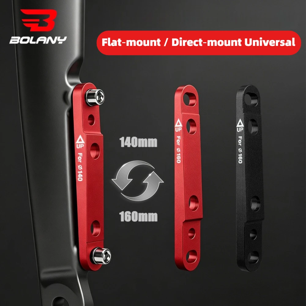 BOLANY Road Bike Fork Disc Brake Adapter 140mm 160mm Flat‑mount Direct‑mount Conversion Bracket for Road Bicycle Disc Rotor