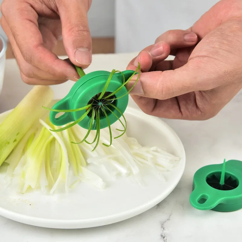 Scallion Cutter Stainless Steel Plum Blossom Scallion Cutter Household Quick Scallion Wire Drawing Tool Kitchen Gadgets