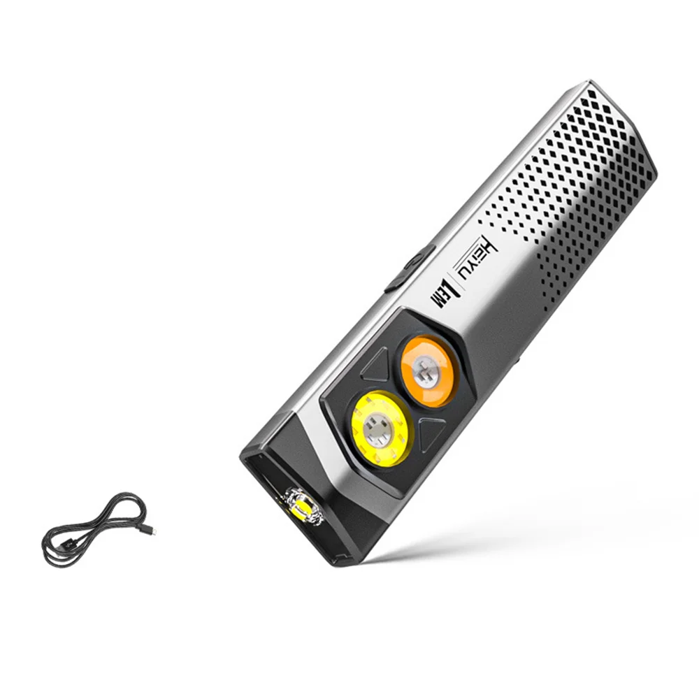 

USB Rechargeable LED Multiple Colors Flashlight Life Waterproof With Red light Power Bank Repairing Work Emergency Lantern