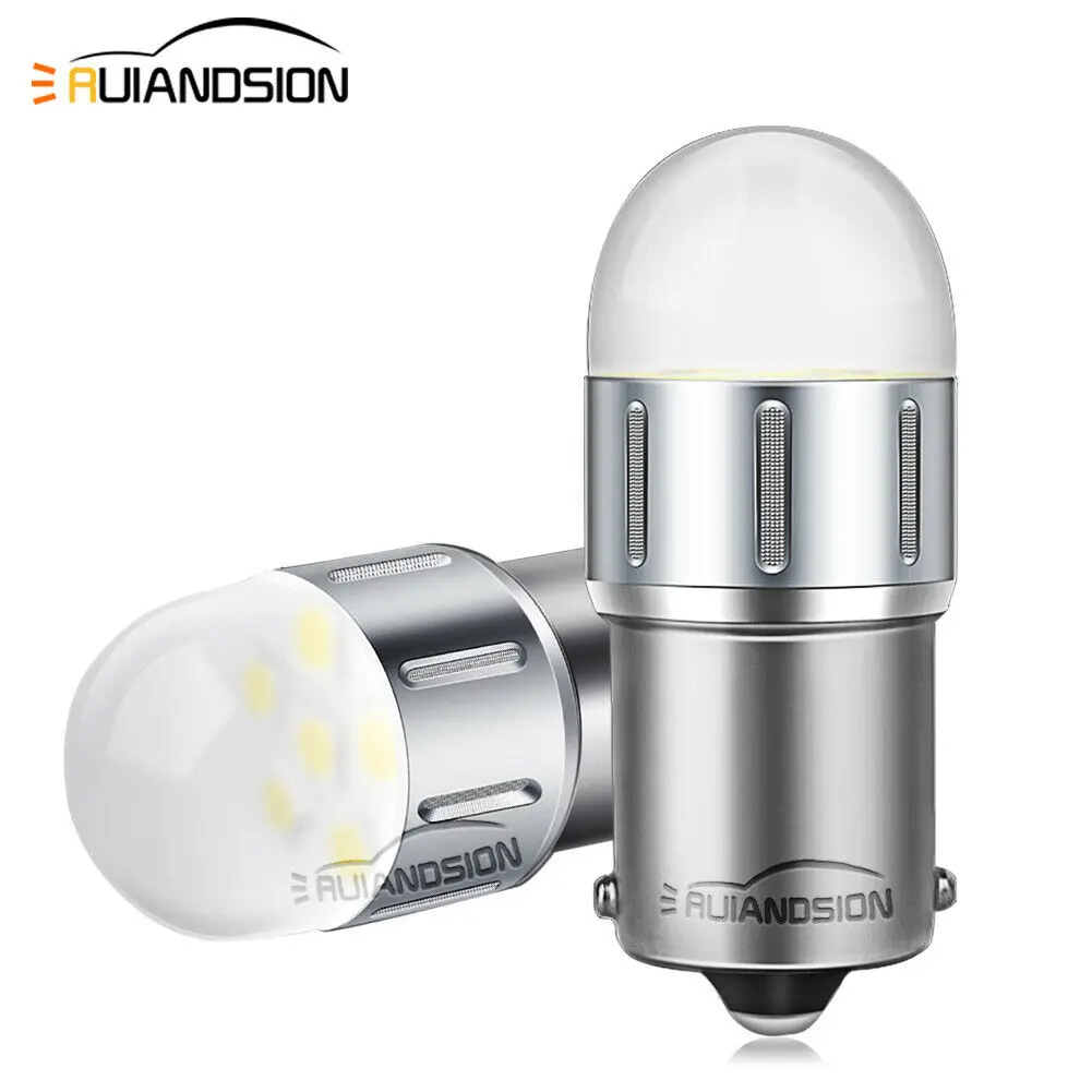 

Ruiandsion 2Pcs 1156 BA15S P21W LED 1157 BAY15D P21/5W 10-60V Fit 12V 24V 48V Turn Signal Bulb Truck Bus Car White/Yellow/Red
