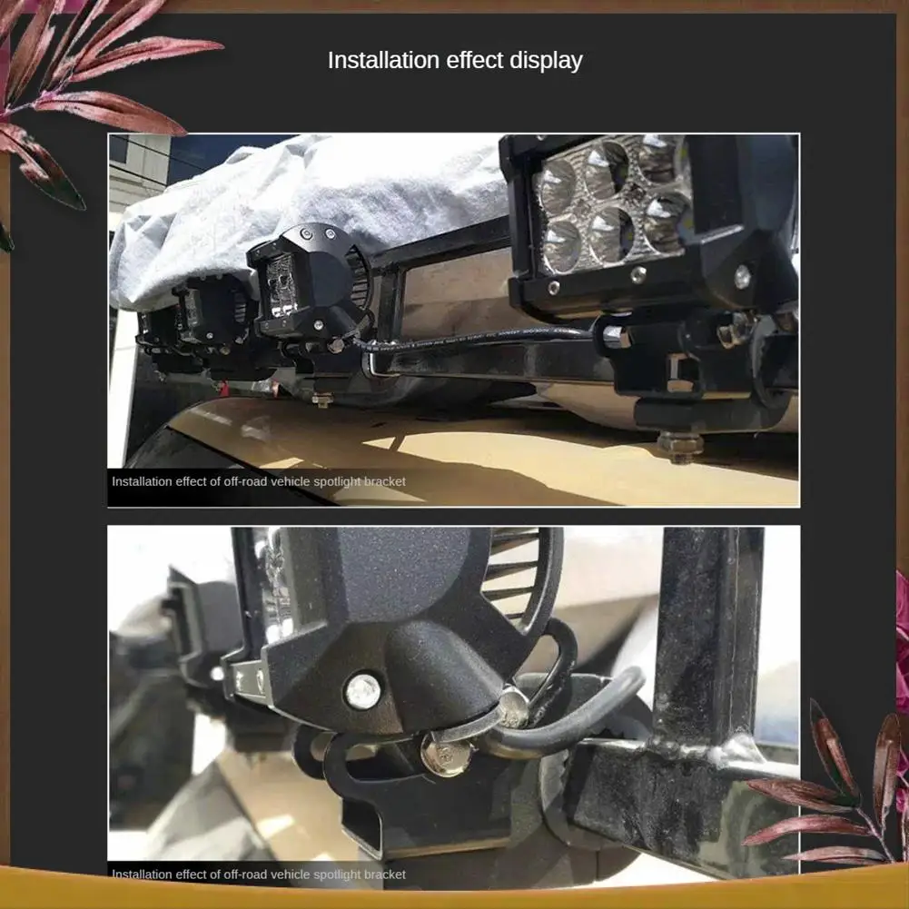 

AB59-2 Piece Light Bar Mount Kit Black 19-30Mm Universal Work Light Tube Clamp Mounting Brackets Motorcycle Brackets 0.75 1 1.25