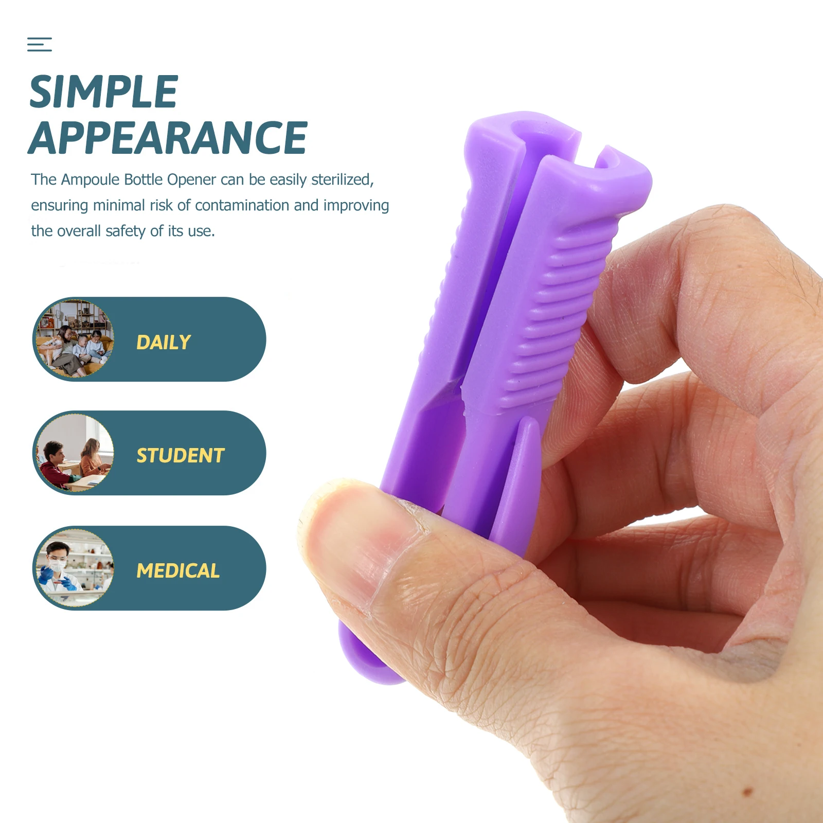 

6pcs Ampoule Plastic Mini Bottle Reusable Nurse Accessory Portable Vial Breaker Hospital Supply Small Ampule Groove Design