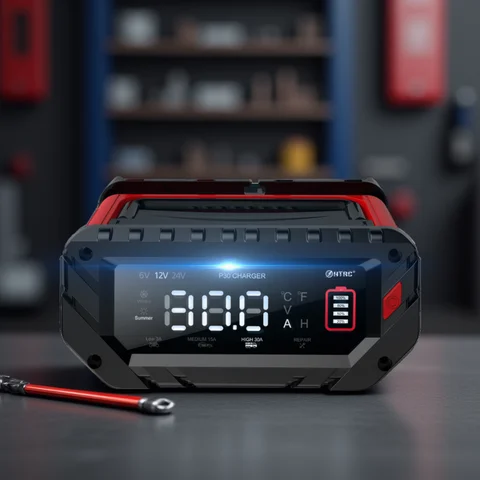 HTRC 26A/30A/40A Car Battery Charger 6V/12V/24V LiFePO4 Charger for Lithium AGM GEL Lead-Acid Battery Charger for Car Motorcycle