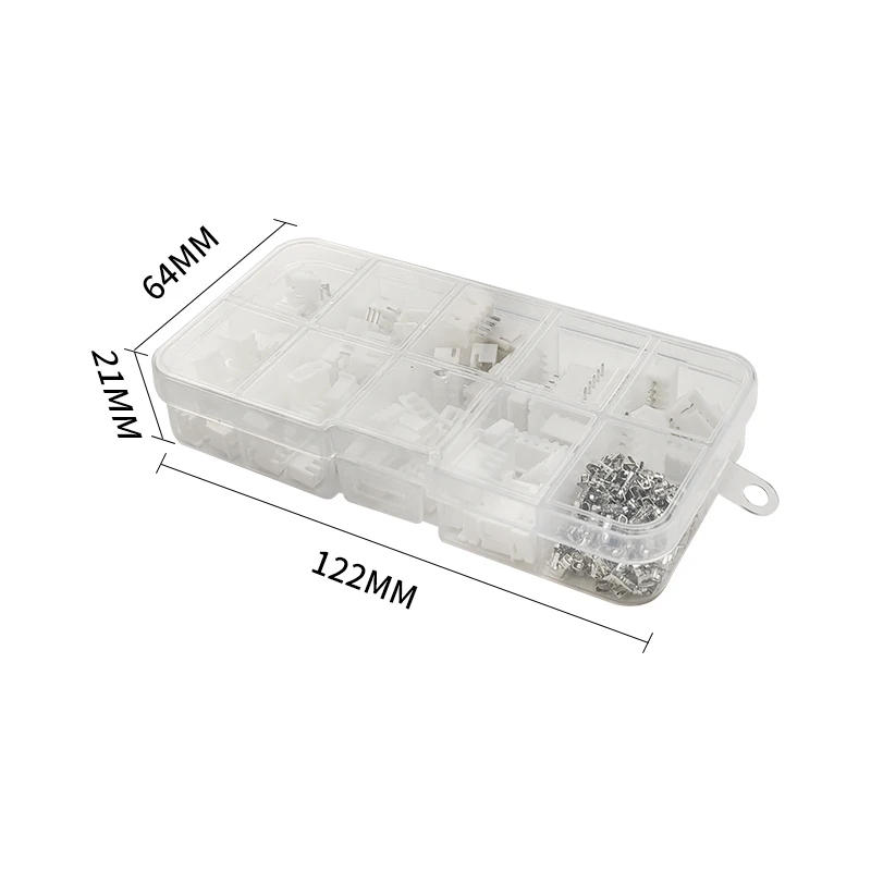 230pcs/Box XH2.54 2p 3p 4p 5 pin 2.54mm Pitch Terminal Kit / Housing / Pin Header JST Connector Wire Connectors Adaptor XH Kits