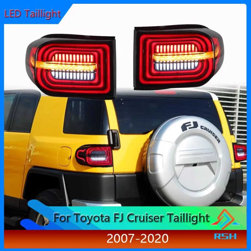 

For Toyota FJ Cruiser Taillight Assembly 2007-2020 Modification LED Running Light Brake Water Flow Turn Signal Plug And Play