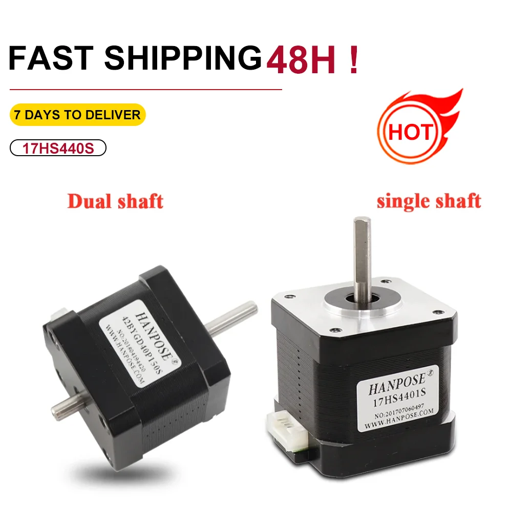 1 Piece 1.8 Degree Nema17 Stepper Motor 40N.CM Torque 1.5A Current 17HS4401S 2 Phase 4 Leads CNC Laser 3D Printer