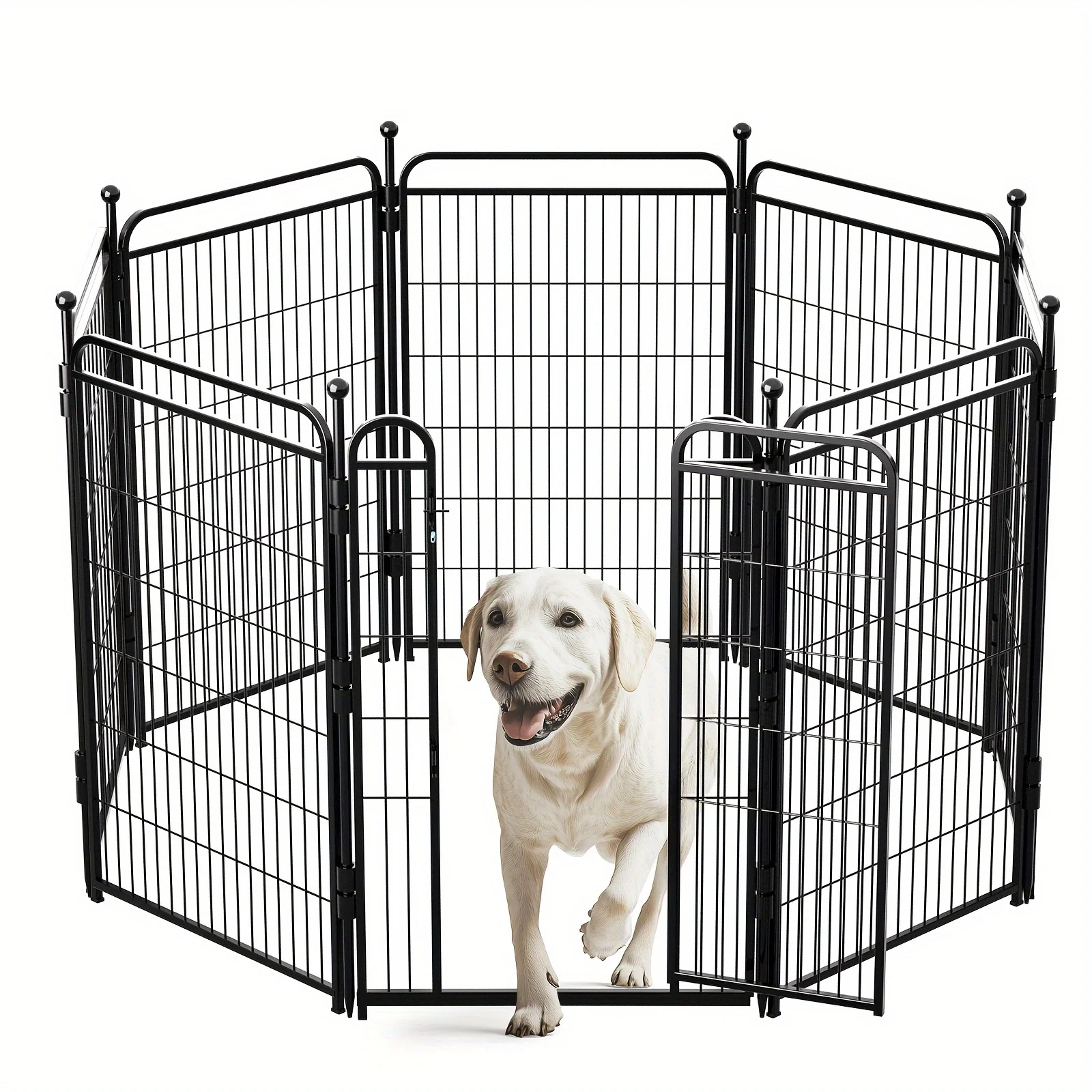 

[Foldable Pet] 8-Panel Dog Game Fence | 24/32/40 Inches | Rust-Proof | Foldable, Gravity Automatic Lock, Quick Installation