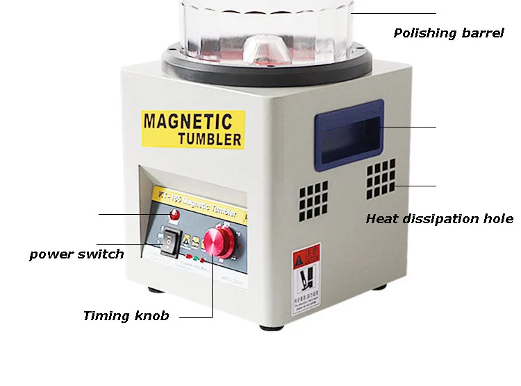 Jewelry Polishing Machine with Adjustable Speed Jewelry Polishing Machine with Magnetic Glass Finishing At 2000 RPM KT-185