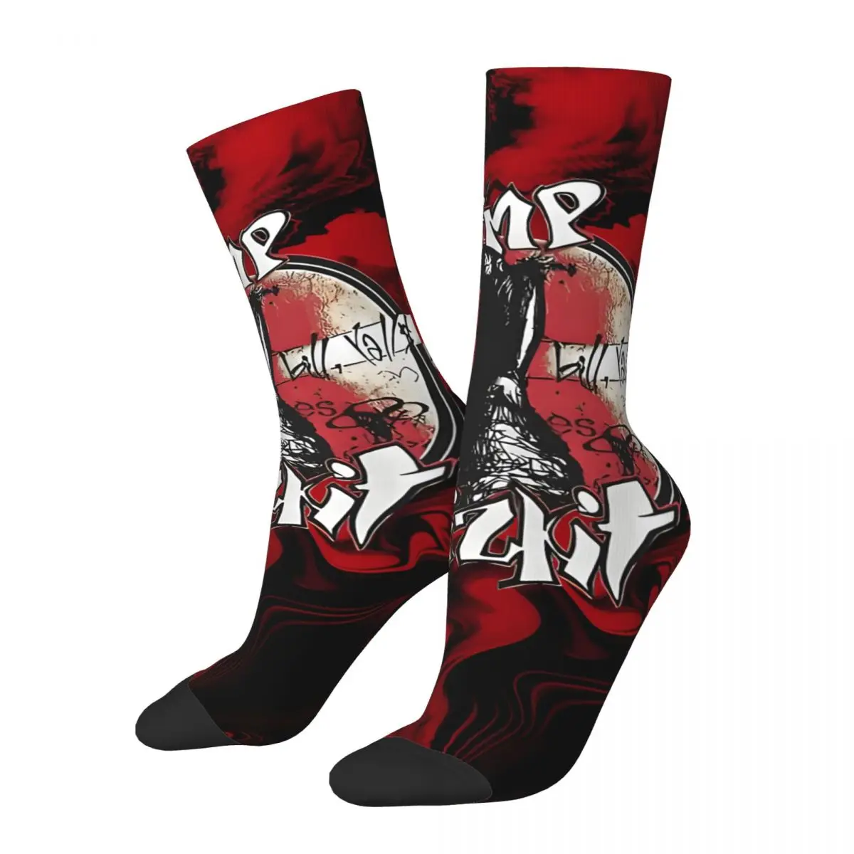 Retro Handsame Men's compression Socks Unisex Limp Bizkit Harajuku Pattern Printed Novelty Crew Sock