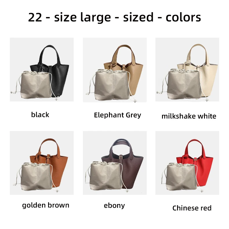 Damen Tasche Echtes Leder Oberer Griff Tragetasche Große Kapazität 3 Größen Hand Schulter Designerstil Eimerform Strukturiert Minimalistisch Tägliche Verwendung Büro Einkauf Eimerform Strukturiert Minimalistisch – Detail 4