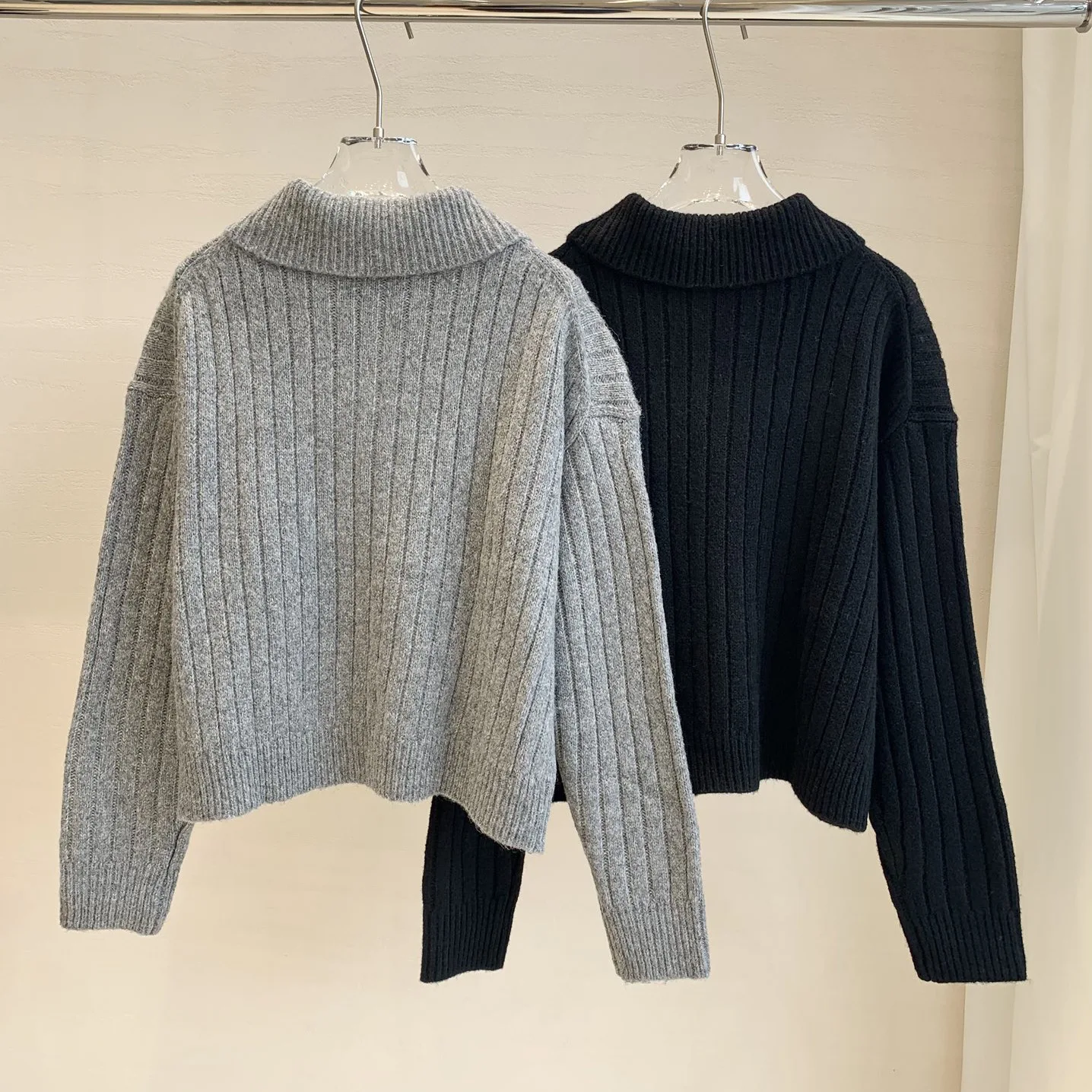 Hochwertiger neuer lockerer Pullover-Reverspullover für Damen