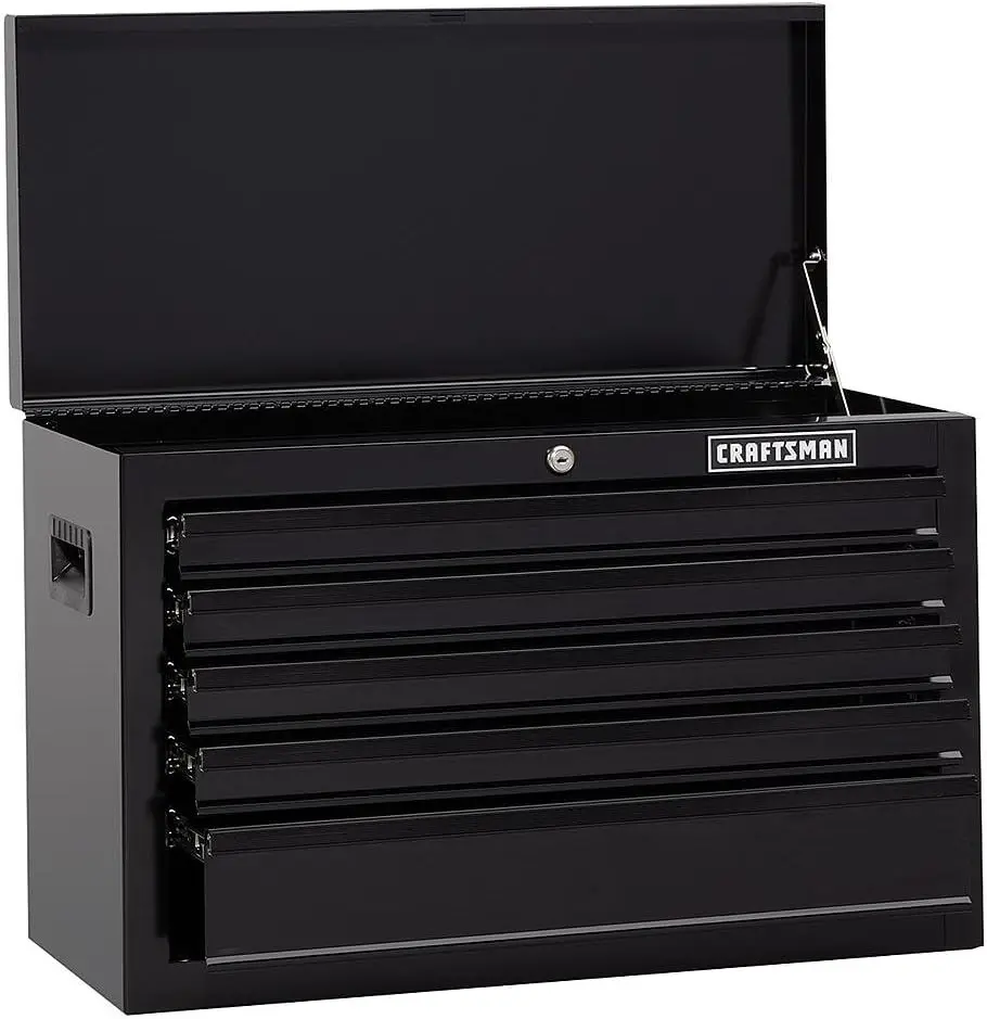 Craftsman 26" Wide 5-Drawer Standard-Duty Top Chest - Black