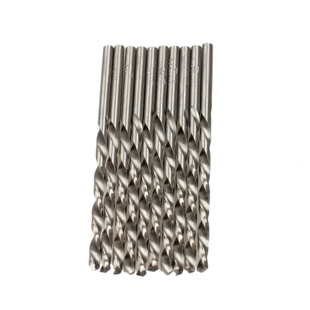 

Set of 10 Drill Bits 3mm Diameter High Speed Steel Suitable for Electric Drills Used in Wood Aluminum Plastic Drilling