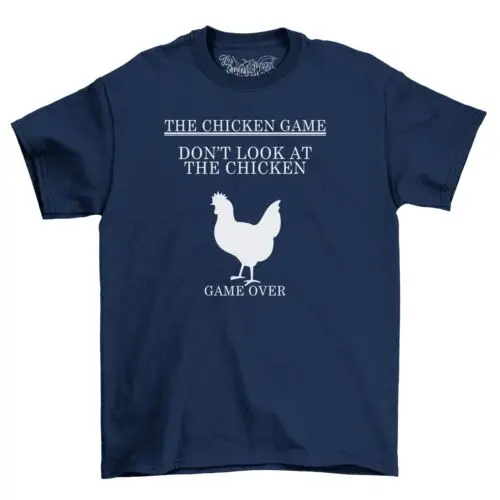 

ShirtShack The Chicken Game Men's Funny T-Shirt 100% Cotton Black Shirt