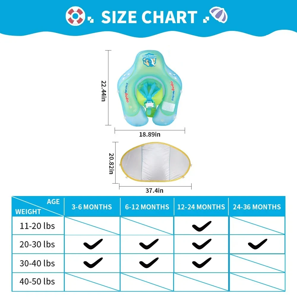 Flotador de natación inflable para bebés, anillo de baño circular, juguetes de verano para niños pequeños, nuevas actualizaciones