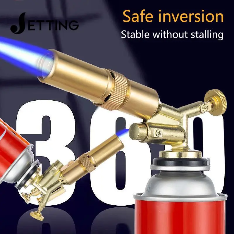 Portable Welding Gas Torch Flame  Butane Burner Outdoor Camping BBQ Lighter Flamethrower Kitchen Supplies Welding Equipment