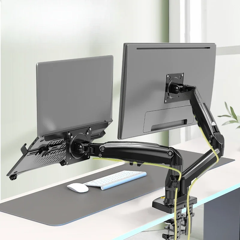 

Notebook 2-in-1 Dual-screen computer monitor bracket Rotating telescopic tray Lifting adjustment Height increase shelf