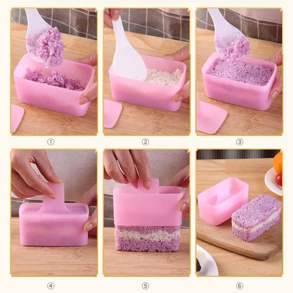 Onigiri Form, 3 Stück Reisform Musubi Maker, Musubi Maker Pressform, Dreieck Reis Ball Form Maker Sushi Form für Kinder Mittagessen Bento – Detail 15