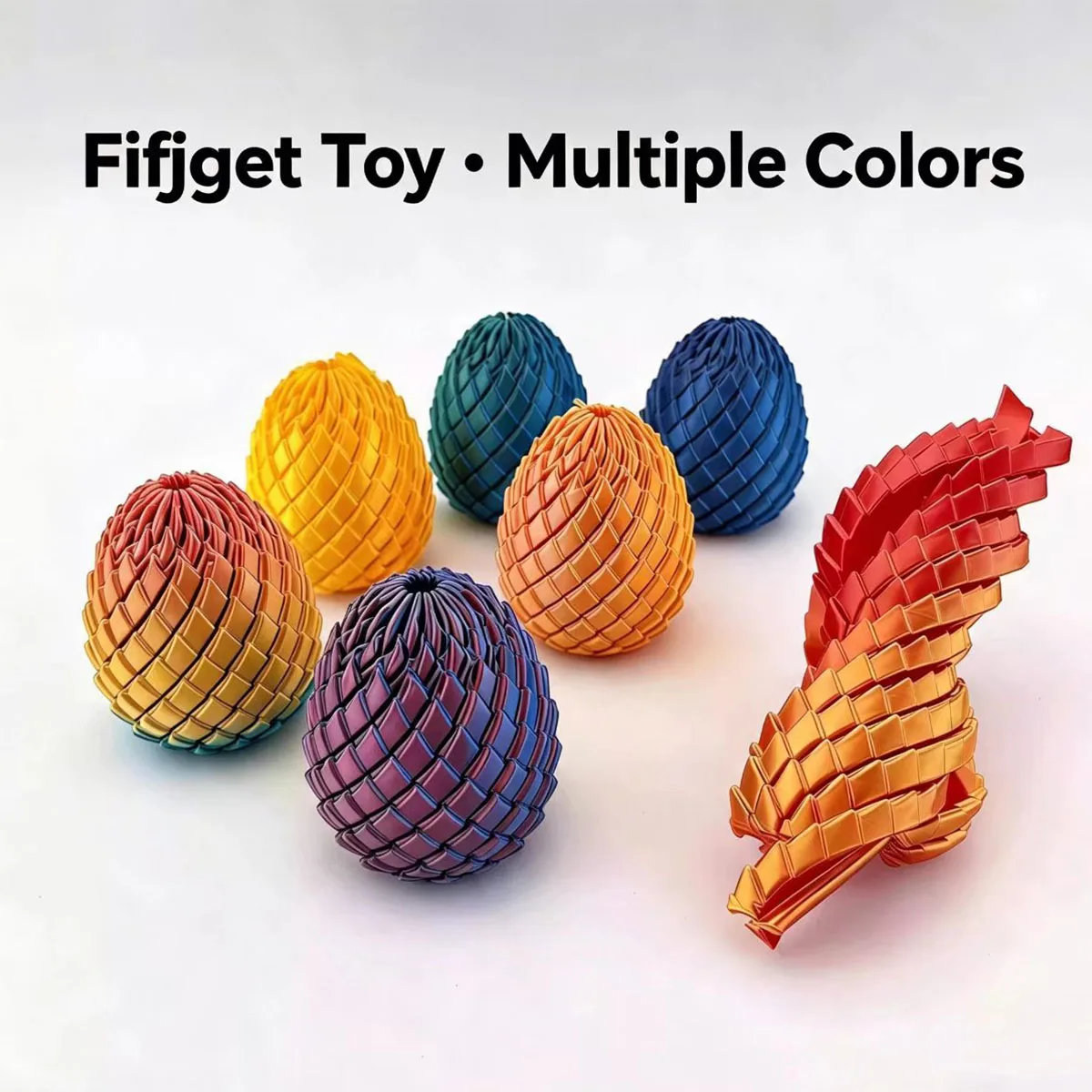 3D Print Decompression Dragon Egg  - Smooth Rotating stress relief gift ADHD Anxiety Relief Eco-Safe Finger gift for Adults gift