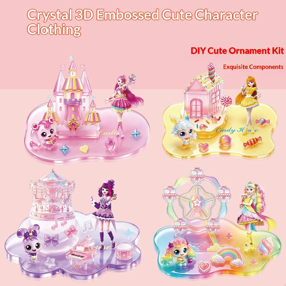 Glow in Dark 3D Embossed Sticker Set, Luminous Stacking DIY Toy, Splicing Ornament Kit for Children Handmade Craft