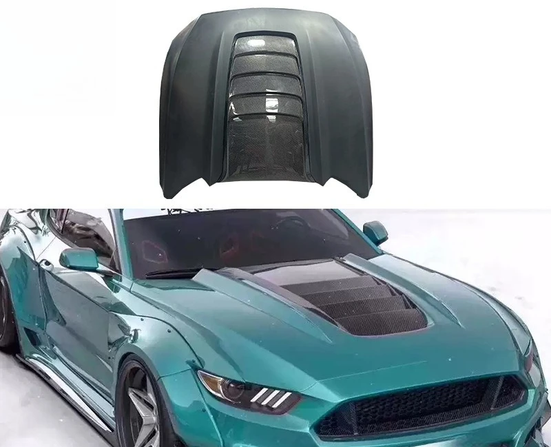 

Applicable: Ford Mustang Carbon Fiber Cover Robot Hood Robot Headcover Retrofit Surround