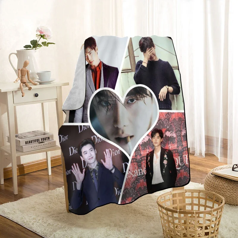 Lee Jong Suk And Lee Min Ho Kpop Blankets Printing Soft Blanket Throw On Home/Sofa/Bedding Portable Adult Travel Cover Blanket