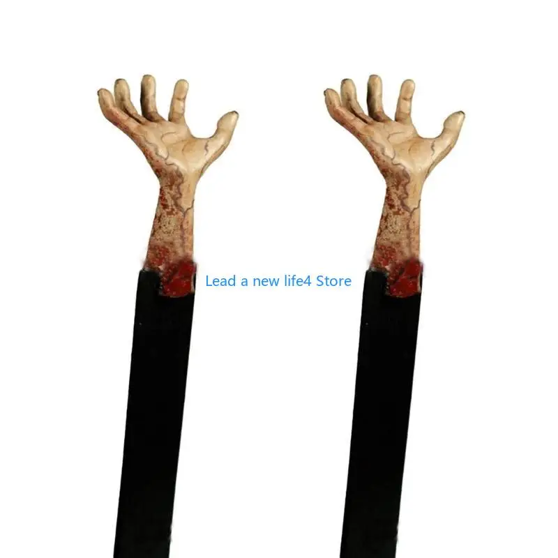 Y55E 2PCS Halloween Horror Hand Landmark