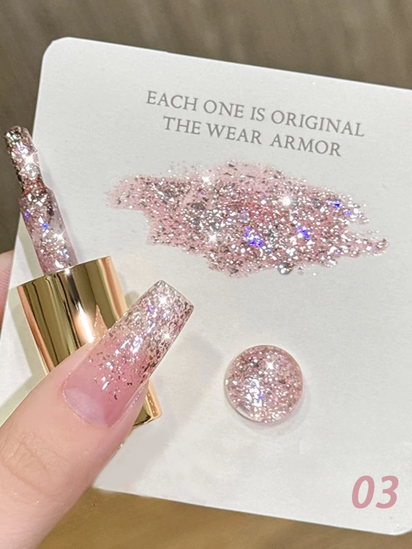 MIANEL 12ML Weißer Nagellack Jimeng Hochzeitskleid Feiner Glitzer-Gel-Nagellack Super Glänzender Glitzer-Nagellack für Nagelkunst-Salon – Detail 10