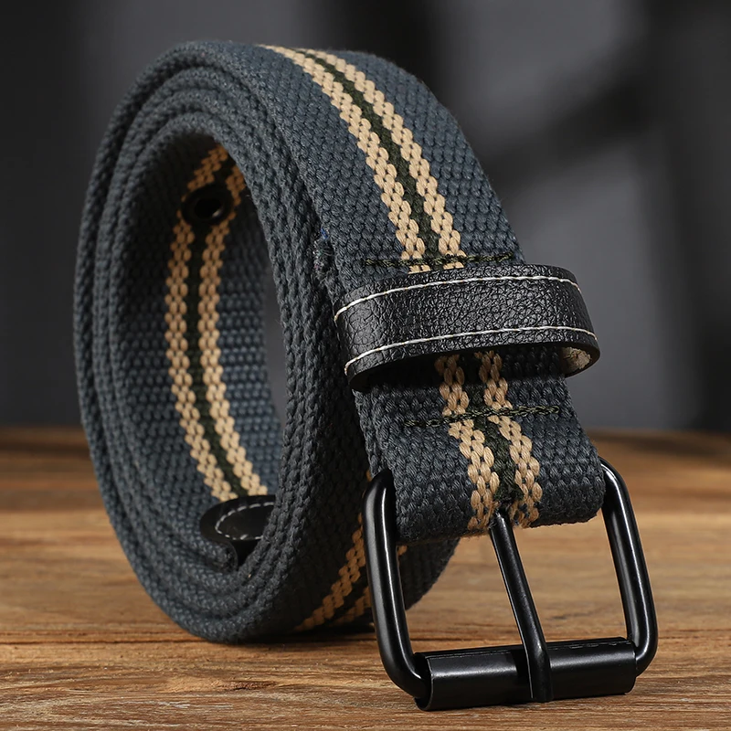 Extended canvas belt, suitable for men's and women's casual workwear, vintage belts, and jeans belts for students and young peop