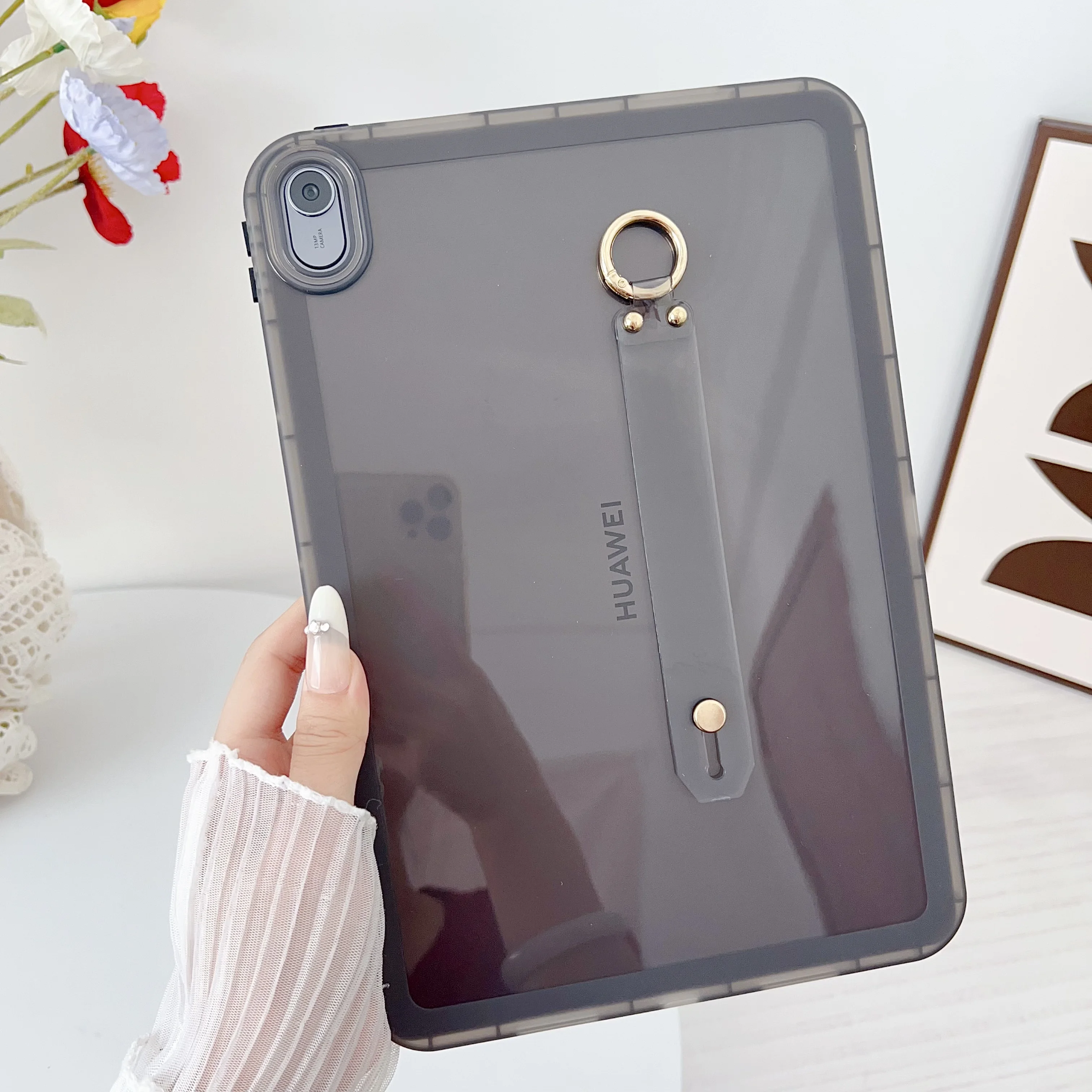 Light Colour Case For Huawei MatePad SE Pro 11 2024 2022 AGS6-W00 XYAO-W00 GOT-W09 AL09 19 W29 Soft TPU Cover With Wrist Strap