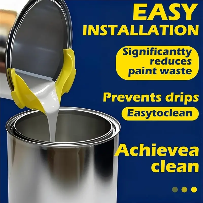 T70C! 2 Set Paint Can Spout Kit for 1-Gallon Containers Portable Pouring Spatula Comb No-Drip Paint Storage Solution