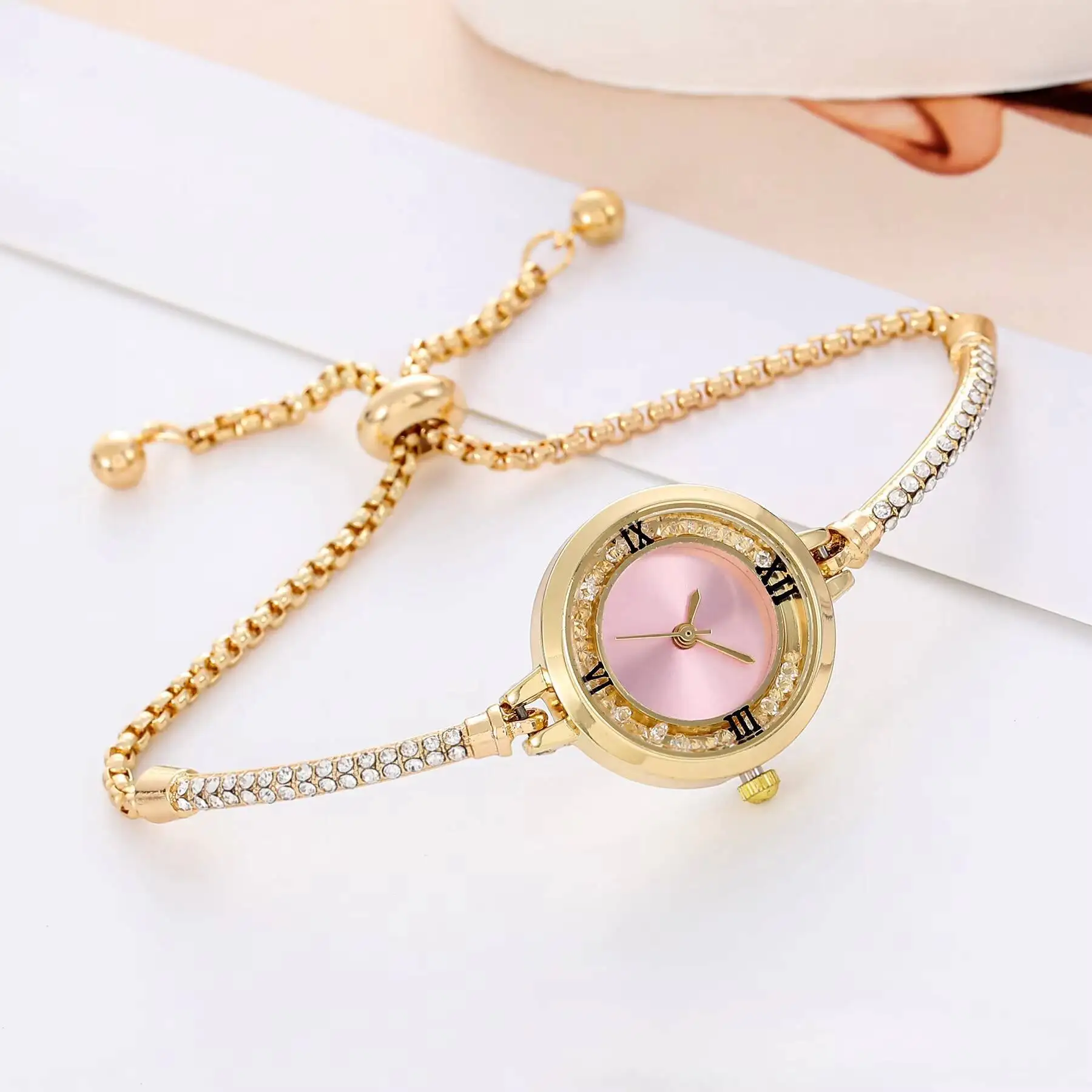 

Fashion Rhinestone Women's Watch Fine Strap Female Analog Quartz Watches Clock Reloj Mujer
