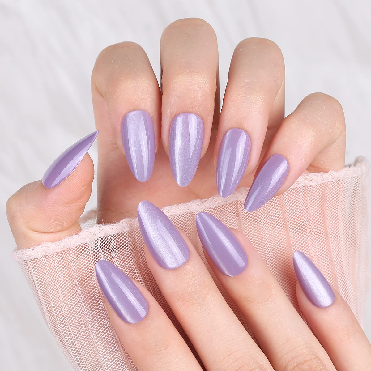 Unhas falsas 30 peças adesivos de unhas 2025 tendência de verão lavanda ombre arte de unha glitter céu estrelado design diy adesivos de manicure