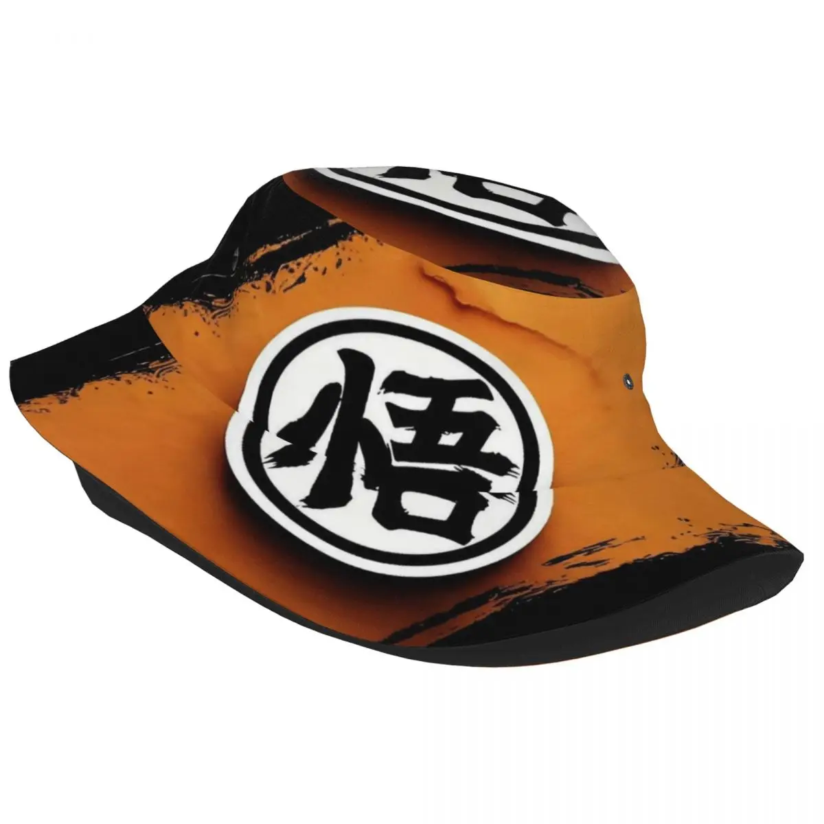 Dragon Ball Kanji Symbol Bucket Hat Vocation Getaway Headwear Accessories Son Goku Fishing Hats for Outdoor Unisex Bob