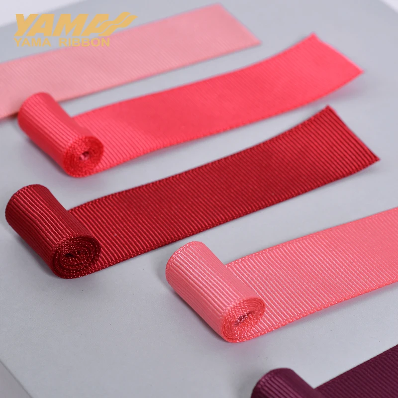 YAMA-Grosgrain Ribbon for Craft DIY, Dress Accessory, House and Wedding Decoration, Red and Pink Ribbon, 25mm, 28mm, 32mm, 38mm,