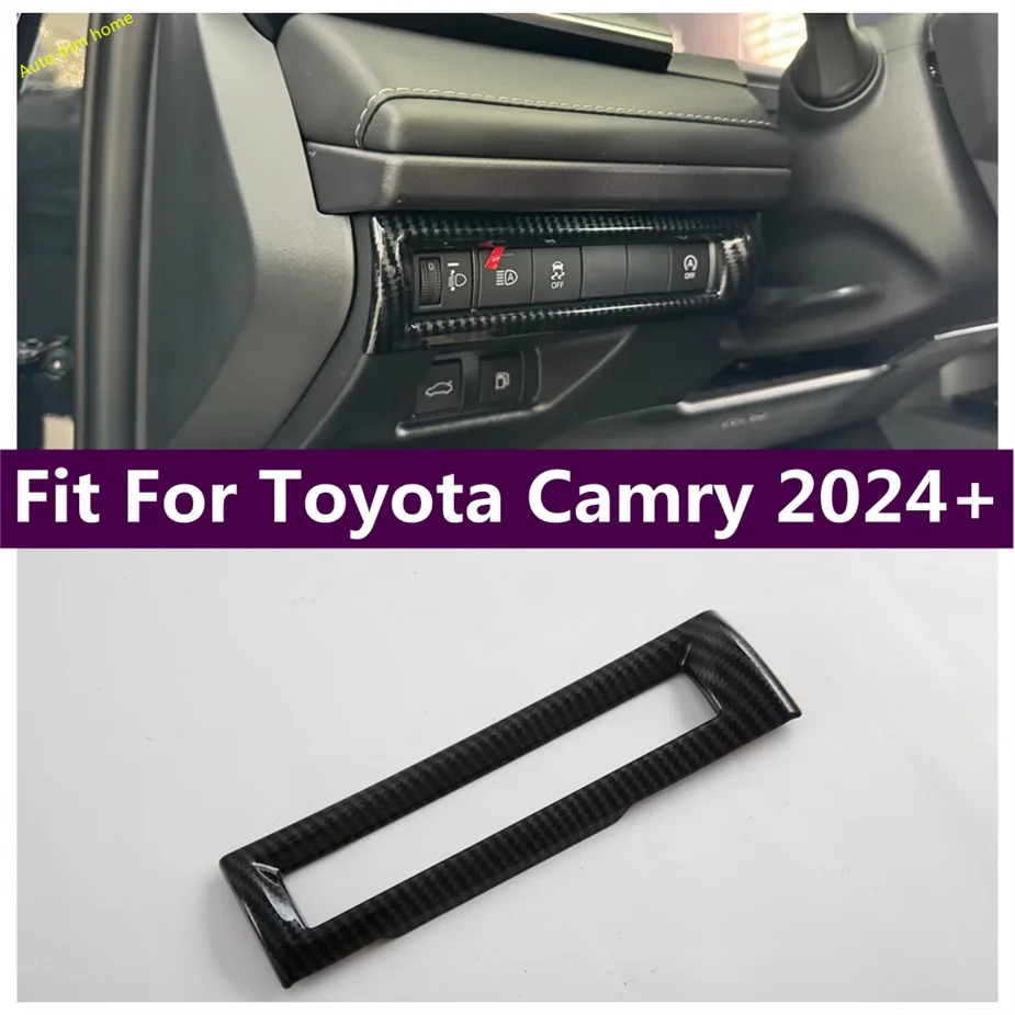 

Front Fog Head Light Lamp Adjust Switch Button Control Frame Cover Trim Garnish Molding For Toyota Camry 2024 2025 Accessories