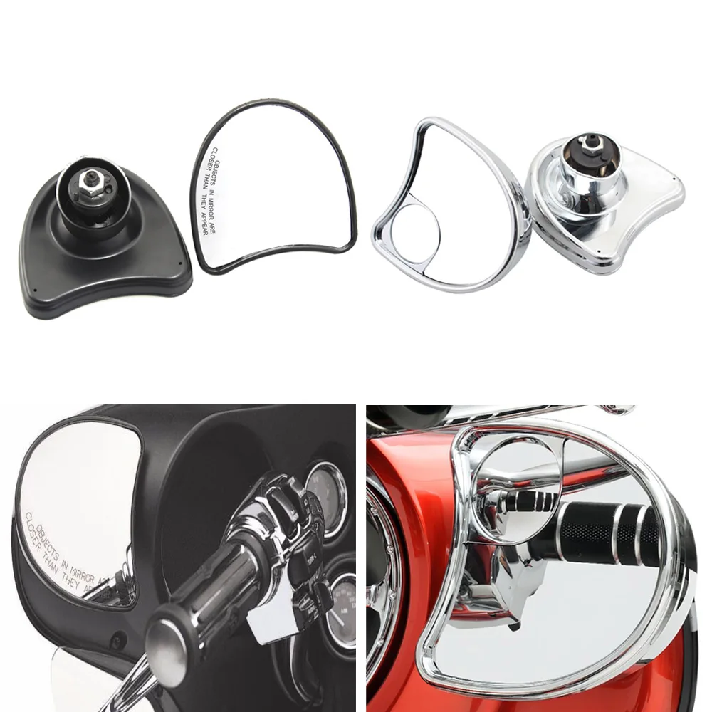Motorcycle Part Fairing Side Mirror For Harley Davidson Street Glide FLHX FLHT FLHTK FLHTCU 1996-2013 Adjustable Rearview Mirror