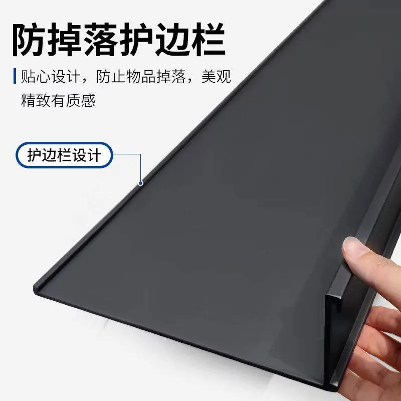 Aluminum alloy L-shaped laminate wall rack baffle creative living room kitchen storage rack wall-mounted bookshelf